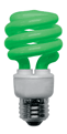 13 Watt T3 Springlamp Green TCP #28913GR