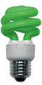 9 Watt Springlamp Green TCP #28909GR