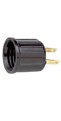 90-437 Brown Round Socket Outlet Adapter