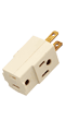 90-1120 Ivory Triple Cube Outlet Adapter